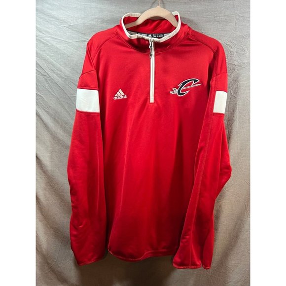 Crusaders Adidas Climalite Sweater Adult 2XL Red Zip Long Sleeve Sweatshirt Mens - Picture 1 of 8